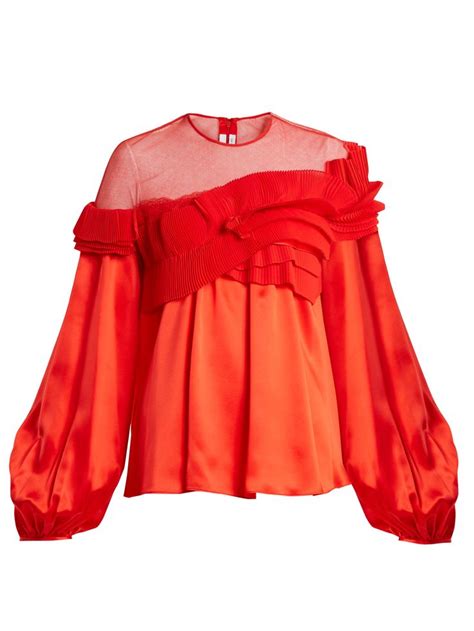 givenchy red blouse|Givenchy luxury tops.